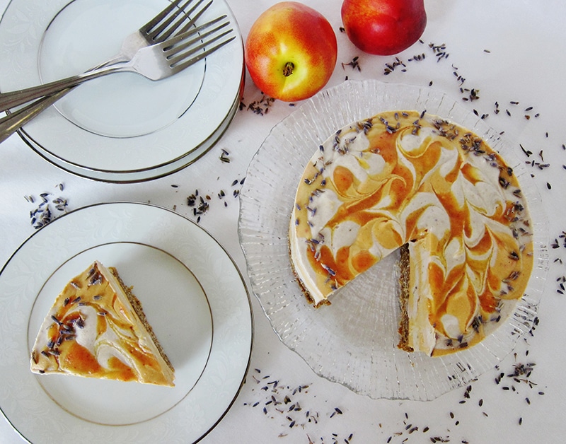 Raw Nectarine Lavender Cake