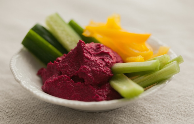 Beauty and the beet hummus