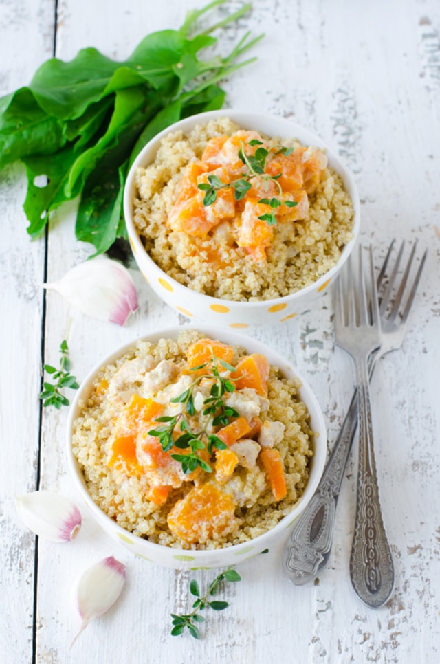 Creamy Quinoa and Sweet Potato Bowls