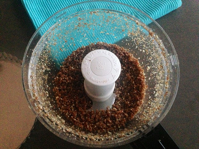 Pecan crust in the food processor