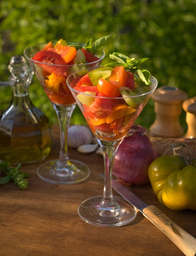 Tomato Basil Martini Salad