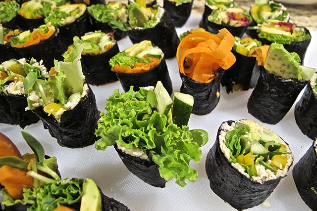 Raw Organic Veggie Sushi 