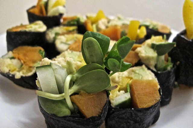 Yam Veggie Sushi 