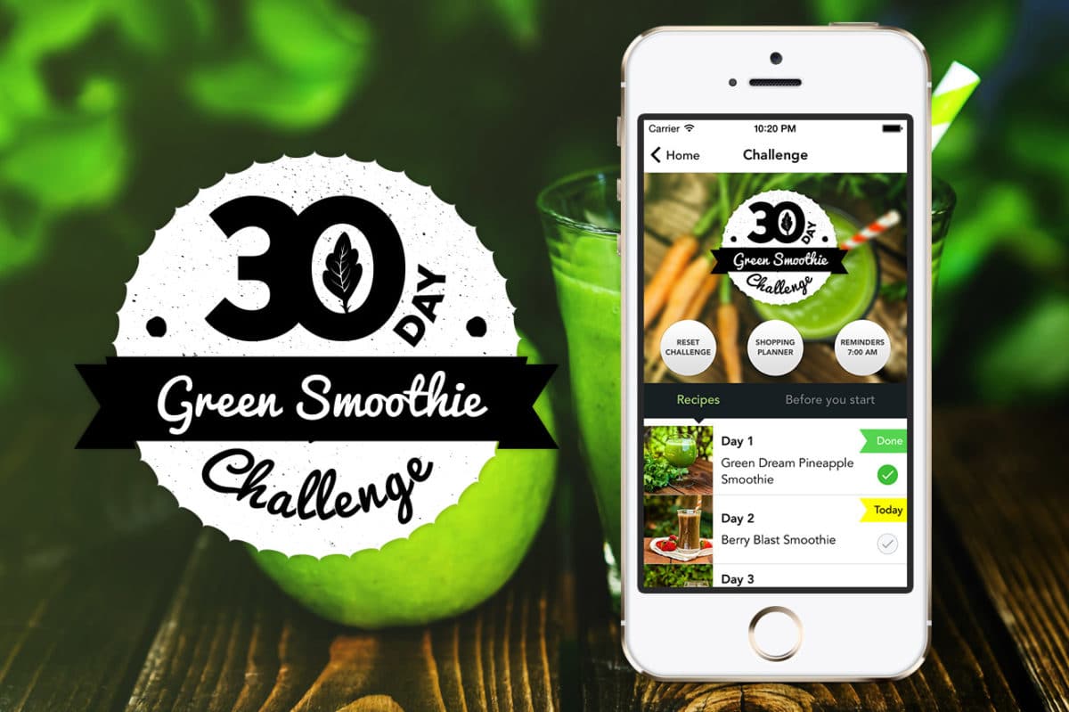 30 Day Green Smoothie Challenge App