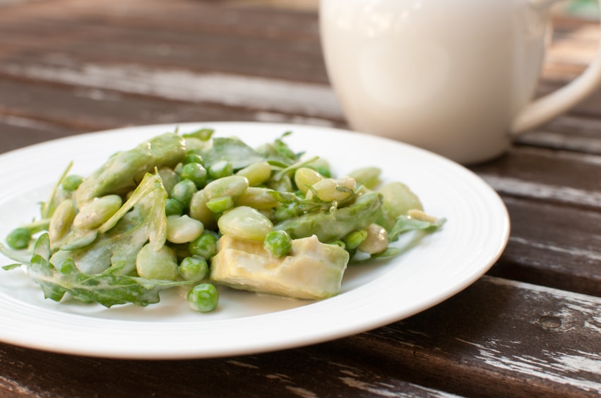 Creamy Pea & Arugula Salad