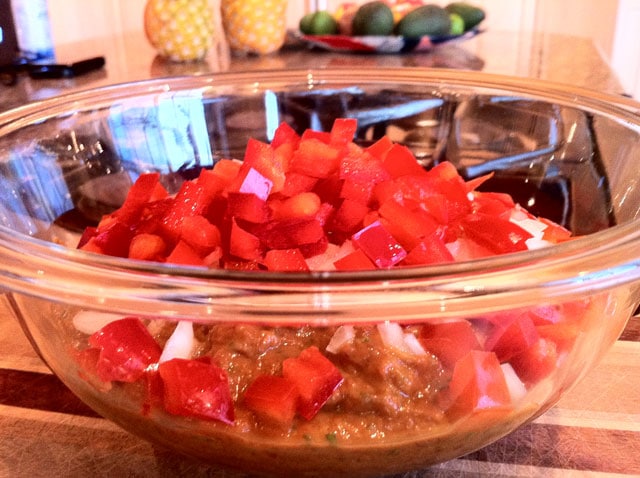 Raw Vegan Chili Sans Carne with Tomatoes
