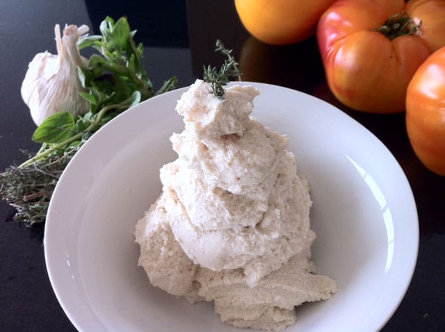 Raw Vegan Macadamia Truffle Ricotta Cheese