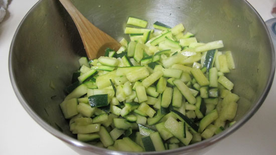 Raw Zucchini Penne Pasta