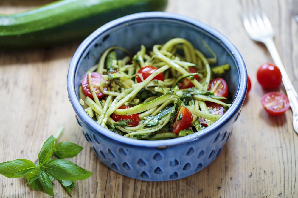 Zucchini Noodle Pesto Pasta